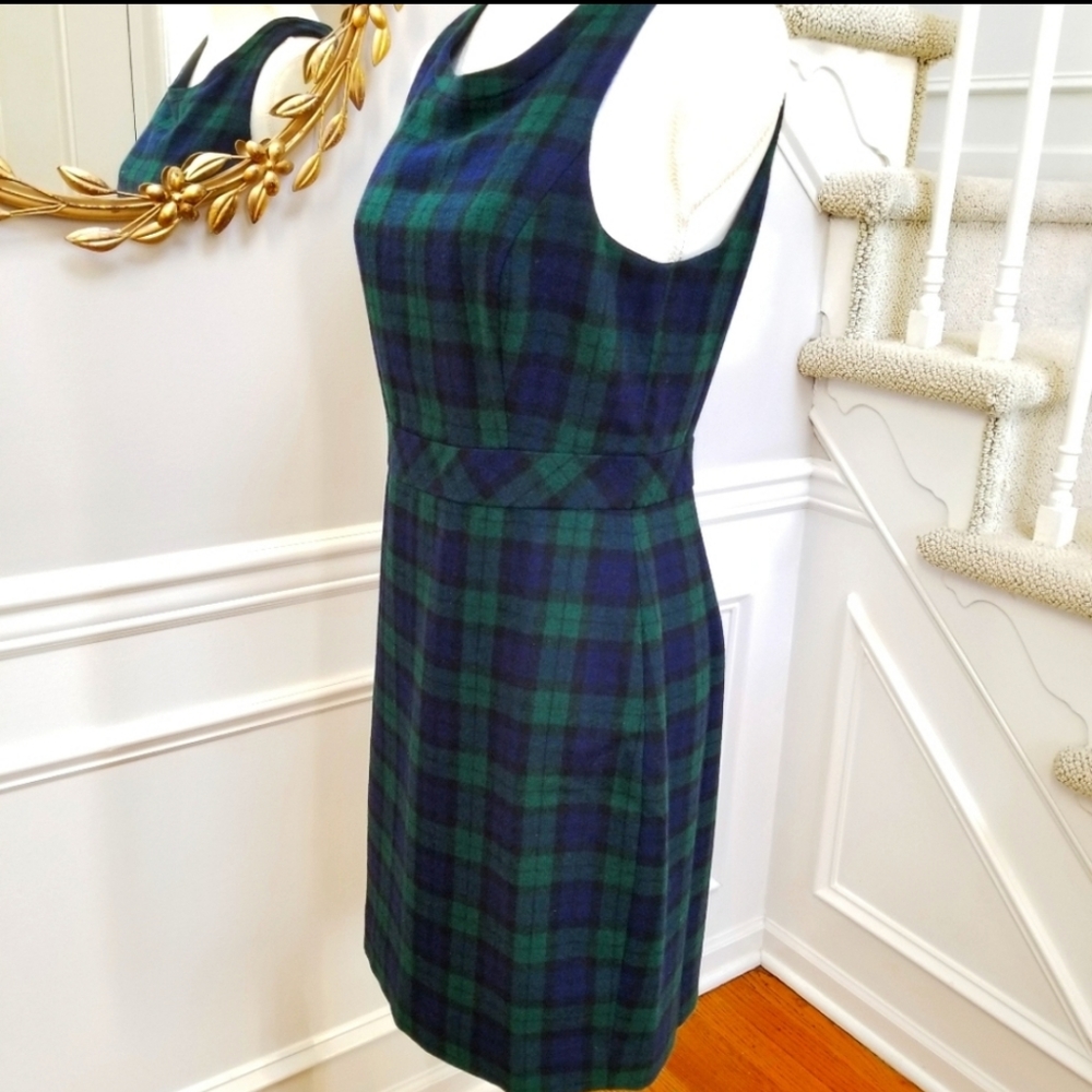 NWT J.Crew Black Watch Plaid Dress - Picture 6 of 9